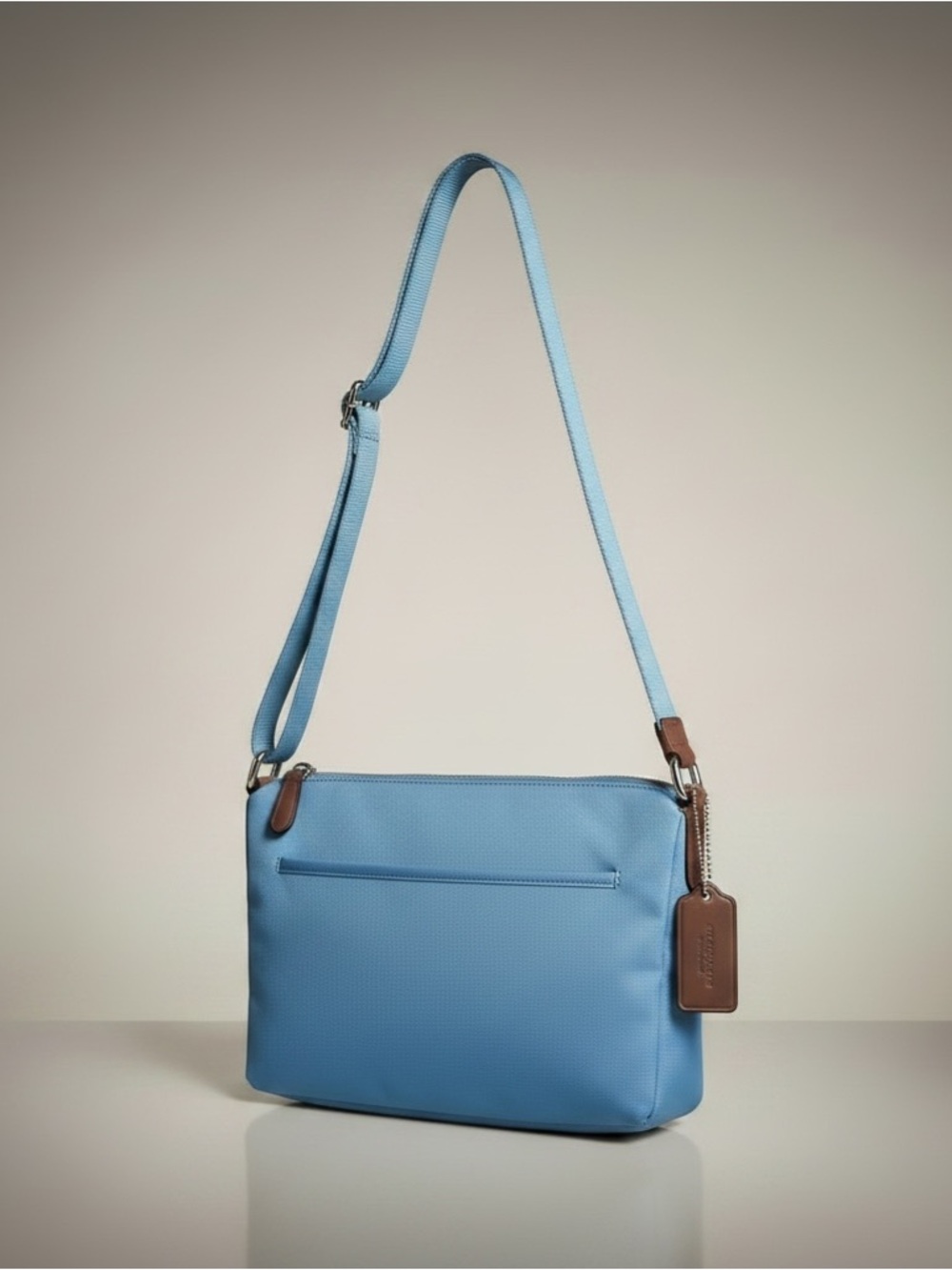 Coach Sawyer Crossbody Bag Blue Nylon Leather Trim NWT Dust Bag - Picture 2 of 16